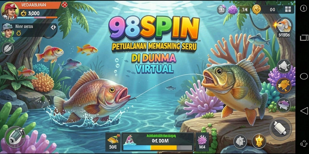 Tampilan gameplay seru saat memancing di 98SPIN.