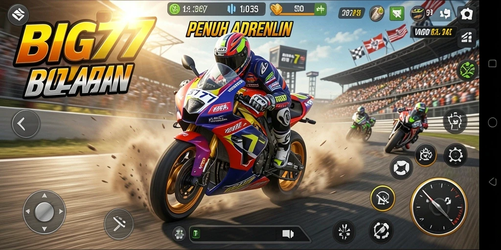 Gameplay seru dan seru dalam balapan motor.