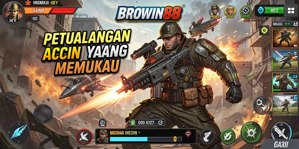 Tampilan gameplay mendebarkan BROWIN88 dengan aksi seru yang menantang.