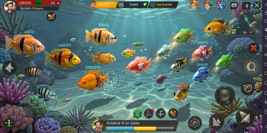 Gameplay CERITOTO menampilkan aksi menembak ikan yang seru dan penuh warna.