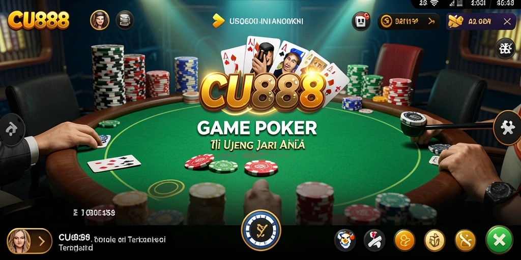 Gameplay seru Poker di CU888 dengan desain yang menarik.