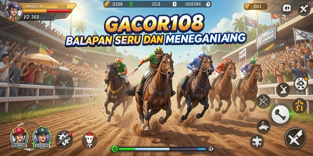 Tampilan menarik dari gameplay balap di GACOR108.