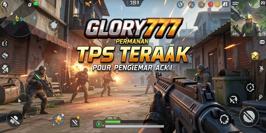 Tangkapan layar utama GLORY777 menampilkan aksi mendebarkan dalam permainan TPS.