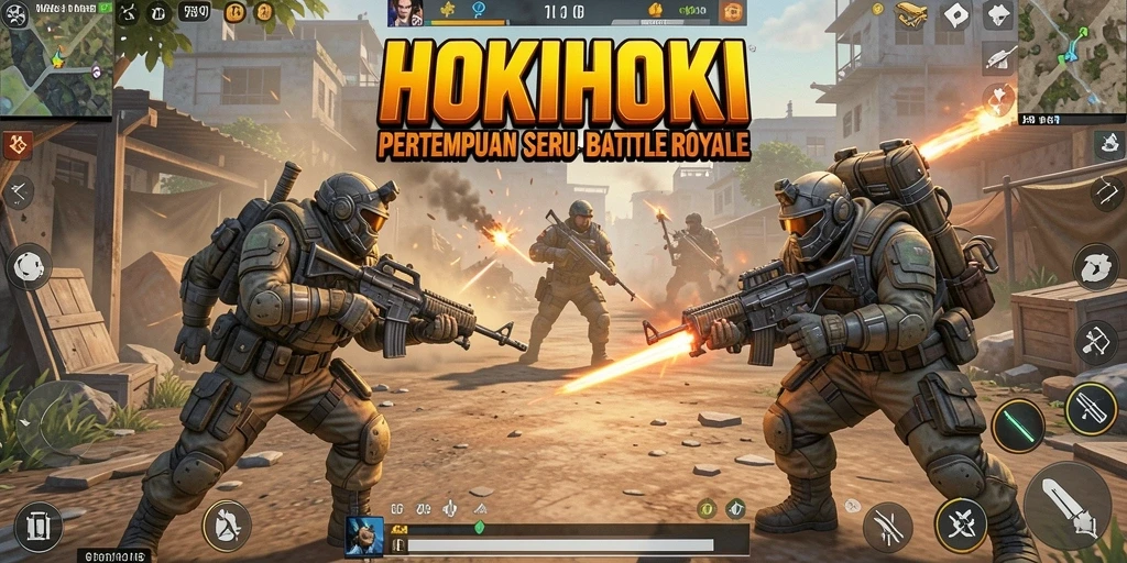 Gameplay seru HOKIHOKI dalam pertempuran Battle Royale.