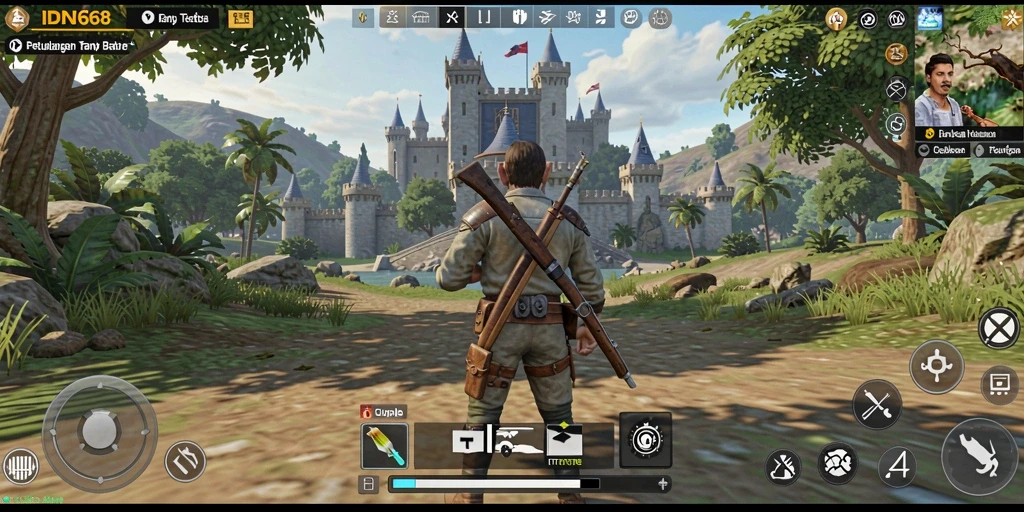 Tangkapan layar IDN668 menampilkan aksi menegangkan dalam dunia Open World.