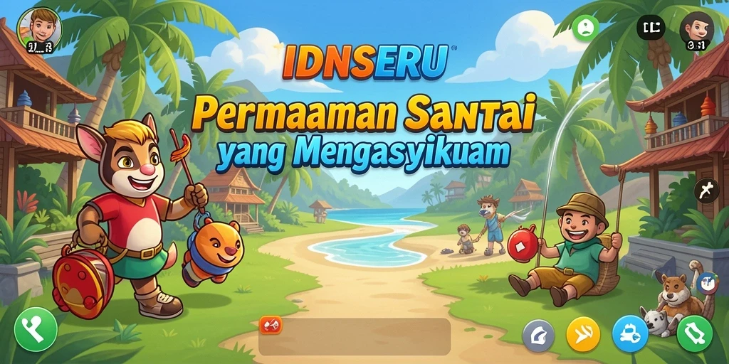 Tampilan gameplay asli IDNSERU yang mengasyikkan dan penuh warna.