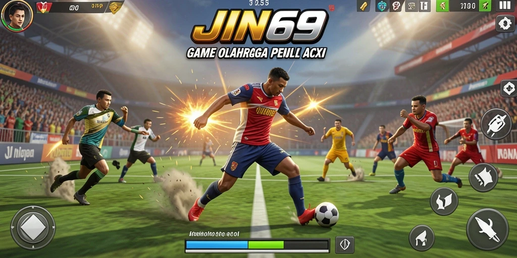 Tampilan gameplay JIN69 yang menegangkan dalam pertandingan olahraga.