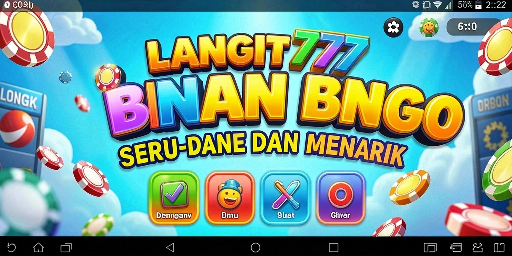 Screenshot LANGIT777 menampilkan gameplay Bingo yang seru dan interaktif.