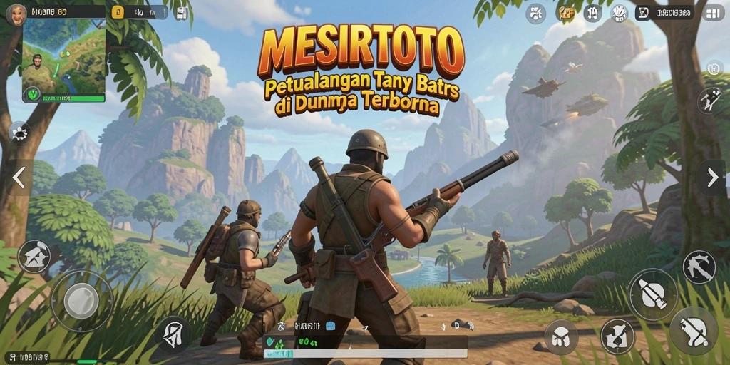Screenshot gameplay <strong>MESIRTOTO</strong> yang menampilkan petualangan mendebarkan di dunia terbuka.