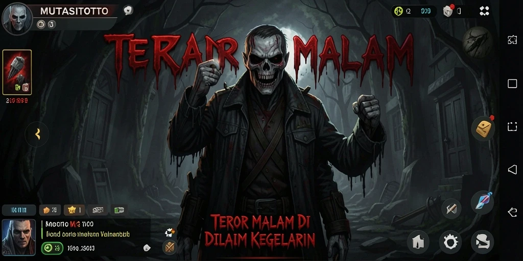 Screenshot gameplay menunjukkan suasana menyeramkan dan mencekam di dalam game.