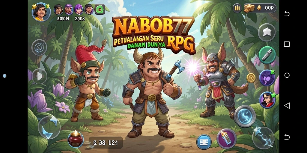 Tampilan gameplay NABOB77 dengan pertarungan yang mendebarkan.