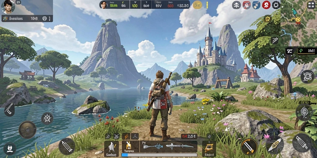 Tampilan gameplay PP7 menunjukkan eksplorasi dunia yang luas dan menakjubkan.